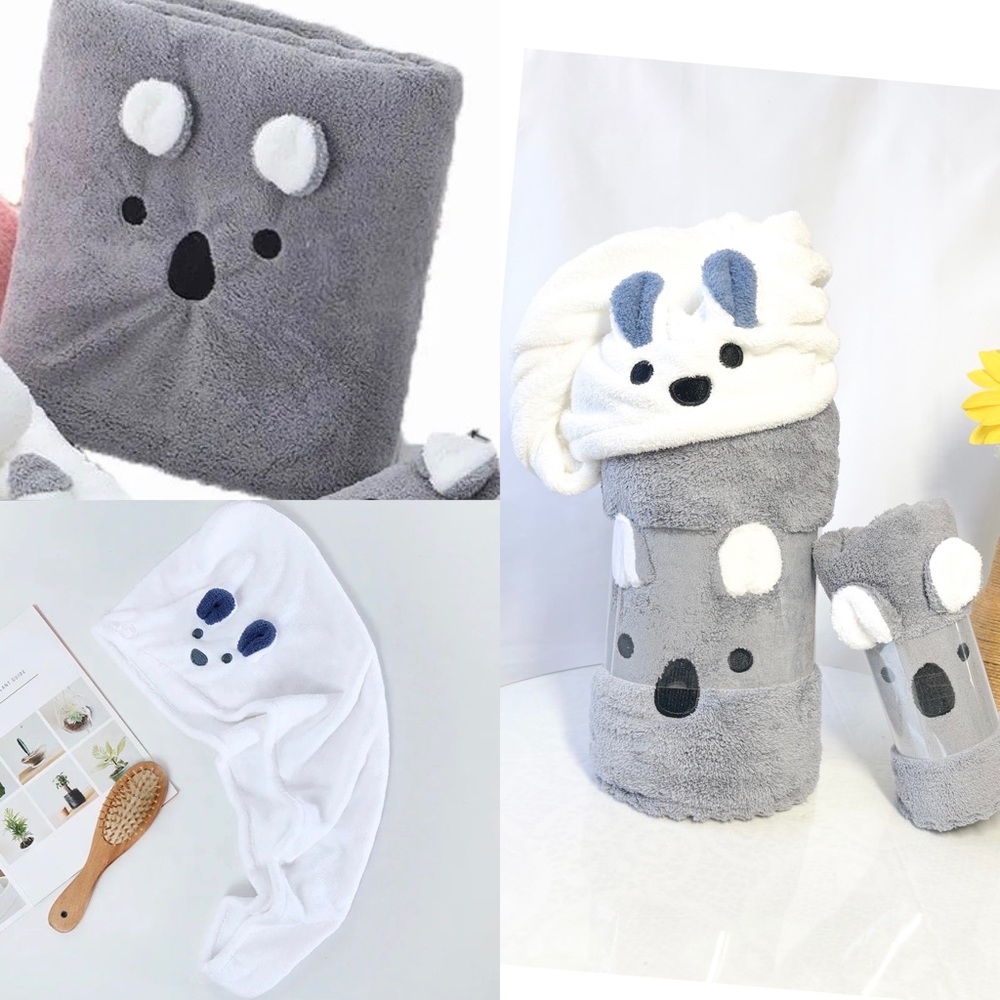 NEW Towel Set for Body and Face with Shower Cap